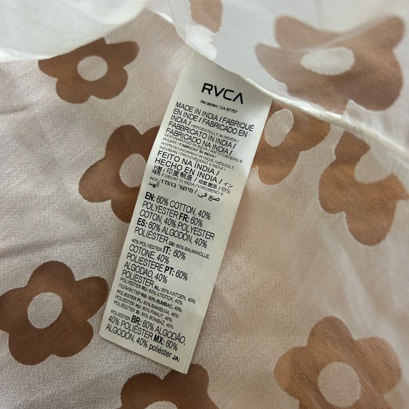 RVCA women’s floral sheer button up - Picture 4 of 8